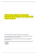  Arthrex Sports Medicine Onboarding Module #4 Test questions and answers with correct solutions.