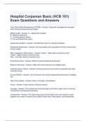 Hospital Corpsman Basic (HCB 101) Exam Questions and Answers- Graded A