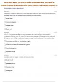  MATH-225:| MATH 225 STATISTICAL REASONING FOR THE HEALTH SCIENCES SELF TEST 14 QUESTIONS WITH 100% CORRECT ANSWERS| GRADED A+ 