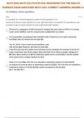  MATH-225:| MATH 225 STATISTICAL REASONING FOR THE HEALTH SCIENCES SELF TEST 10 QUESTIONS WITH 100% CORRECT ANSWERS| GRADED A+ 