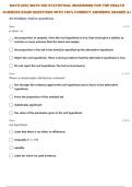  MATH-225:| MATH 225 STATISTICAL REASONING FOR THE HEALTH SCIENCES SELF TEST 8 QUESTIONS WITH 100% CORRECT ANSWERS| GRADED A+ 