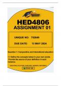 HED4806 ASSIGNMENT 01 DUE 13 MAY 2024 UNIQUE NO: 752049