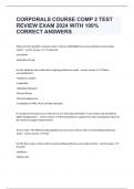 CORPORALS COURSE COMP 2 TEST REVIEW EXAM 2024 WITH 100% CORRECT ANSWERS