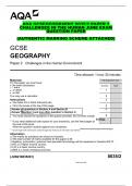  AQA GCSEGEOGRAPHY 8035/2 PAPER 2 CHALLENGES IN THE HUMAN ENVIROMENT JUNE EXAM QUESTION PAPER   (AUTHENTIC MARKING SCHEME ATTACHED)