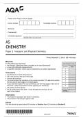 AQA AS CHEMISTRY 7404/1 Paper 1 Inorganic and Physical Chemistry Question Paper + Mark scheme [MERGED] June (2023/2024)(VERIFIED)