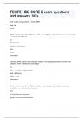 PDHPE Preliminary Core 1 exam questions and answers 2024