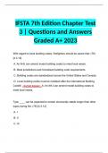 IFSTA 7th Edition Chapter Test 3 | Questions and Answers Graded A+ 2023