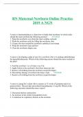 ATI RN Maternal Newborn Online Practice 2019 A NGN