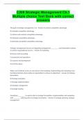 C209 Strategic Management Ch.1 Multiple choice Test Bank with correct answers