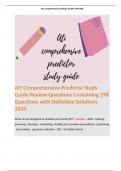 ATI Comprehensive Predictor Study Guide Review Questions Containing 198 Questions with Definitive Solutions 2024