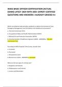 IAHSS BASIC OFFICER CERTIFICATION (ACTUAL EXAM) LATEST 2024 WITH 200+ EXPERT CERTIFIED QUESTIONS AND ANSWERS I ALREADY GRADED A+ 