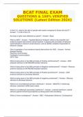 BCAT FINAL EXAM QUESTIONS & 100% VERIFIED SOLUTIONS {Latest Edition 2024}