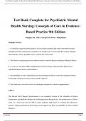 Test Bank Complete for Psychiatric Mental Health Nursing A+