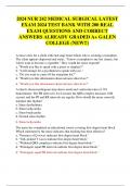 2024 NUR 242 MEDICAL SURGICAL LATEST  EXAM 2024 TEST BANK WITH 200 REAL  EXAM QUESTIONS AND CORRECT  ANSWERS ALREADY GRADED A+ GALEN  COLLEGE (NEW!!)