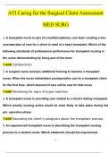 ATI MED SURG Caring for the Surgical Client Assessment Questions and Answers (2024 / 2025) (Verified Answers)PDF