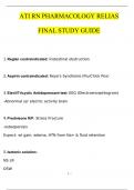 ATI RN PHARMACOLOGY RELIAS  FINAL STUDY GUIDE