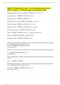 Math 110 Final Review Exam_ Correct Questions and Answers 100% Already A+  (With the Approved Formulae)_2024  Standard Equation of a Circle - CORRECT ANSWER-(x-h)² + (y-k)² = r²  Logarithmic Form - CORRECT ANSWER-log b (x)=y  Exponential Form - CORRECT AN