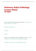 Summary Goljan Pathology Lecture Notes 88 PAGES