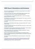 CRC Exam 2 Questions and Answers