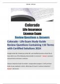 Colorado Life & Health Insurance Pack. 