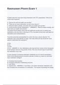 Rasmussen Pharm Exam 1 questions and answers 