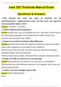 Iowa 3OT Pesticide Manual Questions and Answers (2024 / 2025) (Verified Answers)PDF