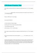 CTR 82 Exam Practice Test Questions With Complete Solutions