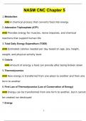 NASM CNC Chapter 5 Questions and Answers (2024 / 2025) (Verified Answers)