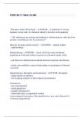 PUBH 6011 FINAL EXAM  "The dose makes the poison" - ANSWER- - A substance's toxicity  depends on not only its chemical identity, but also on its quantity - "All substances are poison and nothing is without poison, only the dose  permits someth