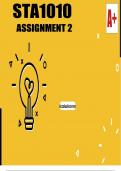 STA1010 ASSIGNMENT 2-Statistical Methods for Science