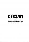 CPR3701 Assignment 2 Semester 2 2024 (ANSWERS)