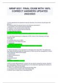 NRNP 6531 FINAL EXAM WITH 100%  CORRECT ANSWERS UPDATED  2022/2023 1.In the assessment for peripheral vascular disorders, the clinician should begin with  which of the following after the general history and physical examination? 1. Auscultation of the ca