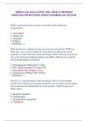 NR602 Final Exam LATEST 2022-2024 (4 DIFFERENT  VERSIONS)/NR 602 FINAL EXAM CHAMBERLAIN COLLEGE. Which one best describes lesions associated with condyloma  acuminatum? a. Verruciform b. Plaque-like c. Vesicular d. Bullous -ANSWER-- a 39yo female has comp