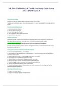 NR 599 / NR599 Week 8 Final Exam Study Guide Latest  2022 / 2023 Graded A Ethical Decision Making -Process that requires striking a balance between science and morality -Making informed choices about ethical dilemmas based on a set of standards differenti