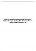 Solutions Manual For Managerial Accounting 12th Edition By Ray H. Garrison Eric W. Noreen Peter C. Brewer 2024 A+