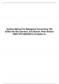  Solution Manual For Managerial Accounting 18th Edition By Ray Garrison, Eric Noreen, Peter Brewer| ISBN :9781266248610| Complete 