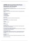 ASWB Advanced Generalist Exam Questions and Answers