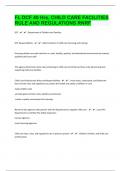 FL DCF 40 Hrs, CHILD CARE FACILITIES RULE AND REGULATIONS (RNRF 170 Final Questions With Correct Answers| download to pass|2024