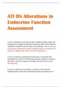 ATI RN Alterations in Endocrine Function Assessment