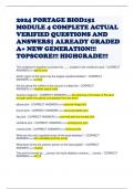 2024 PORTAGE BIOD151 MODULE 4 COMPLETE ACTUAL VERIFIED QUESTIONS AND ANSWERS| ALREADY GRADED A+ NEW GENERATION!!! TOPSCORE!!! HIGHGRADE!!!