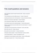 Fctc recall questions and answers- graded a