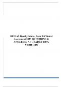 RELIAS Dysrhythmia - Basic B Clinical Assessment 2023 QUESTIONS & ANSWERS ( A+ GRADED 100% VERIFIED)