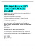 M100 Quiz Review 100%  VERIFIED ANSWERS  2024/2025