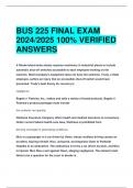 BEST ANSWERS BUS 225 FINAL EXAM  2024/2025 100% VERIFIED  ANSWERS