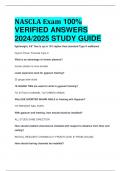 BEST ANSWERS NASCLA Exam 100%  VERIFIED ANSWERS  2024/2025 STUDY GUIDE