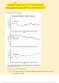 CLEP® American Government Exam with questions and 100% Correct answers
