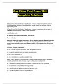 Gas Fitter Test Exam With Complete Solutions