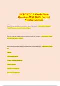 HCB TCCC A Grade Exam Questions With 100% Correct Verified Answers