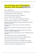 lord of the flies test| 135 Questions|  Answers| 100% Accurate(RATED A+)lord of the flies test| 135 Questions|  Answers| 100% Accurate(RATED A+)lord of the flies test| 135 Questions|  Answers| 100% Accurate(RATED A+)