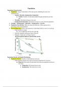 Environmental Science(EVR1001C) notes: Population